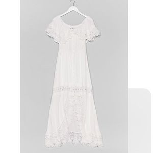 NWOT Nasty Gal Crochet We Go Off the Shoulder Maxi